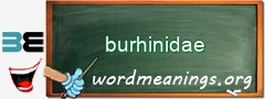 WordMeaning blackboard for burhinidae